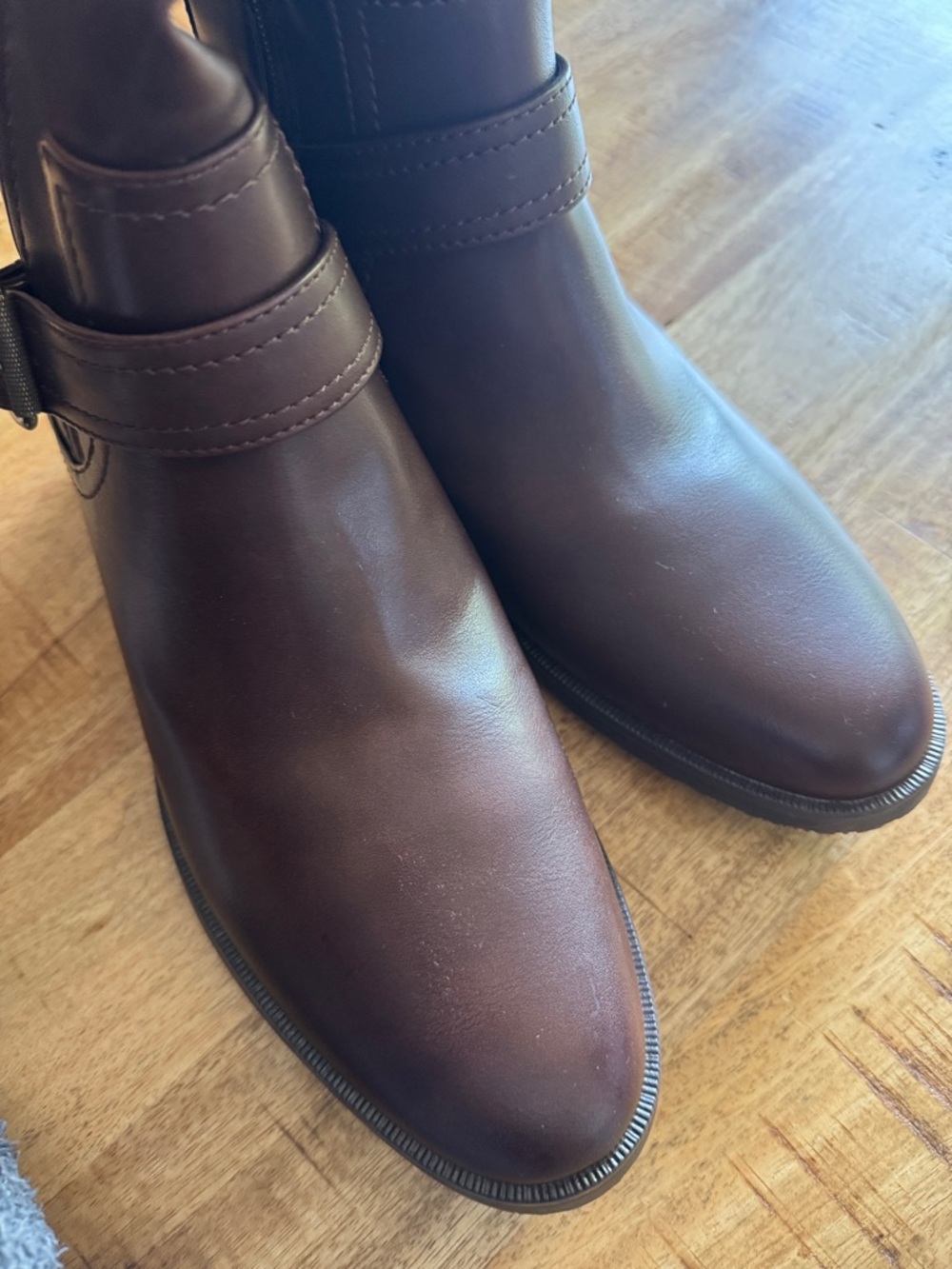Naturalizer Tiernan Women's Brown faux leather Tall Buckle Riding Boots 9.5 NEW - Picture 11 of 12